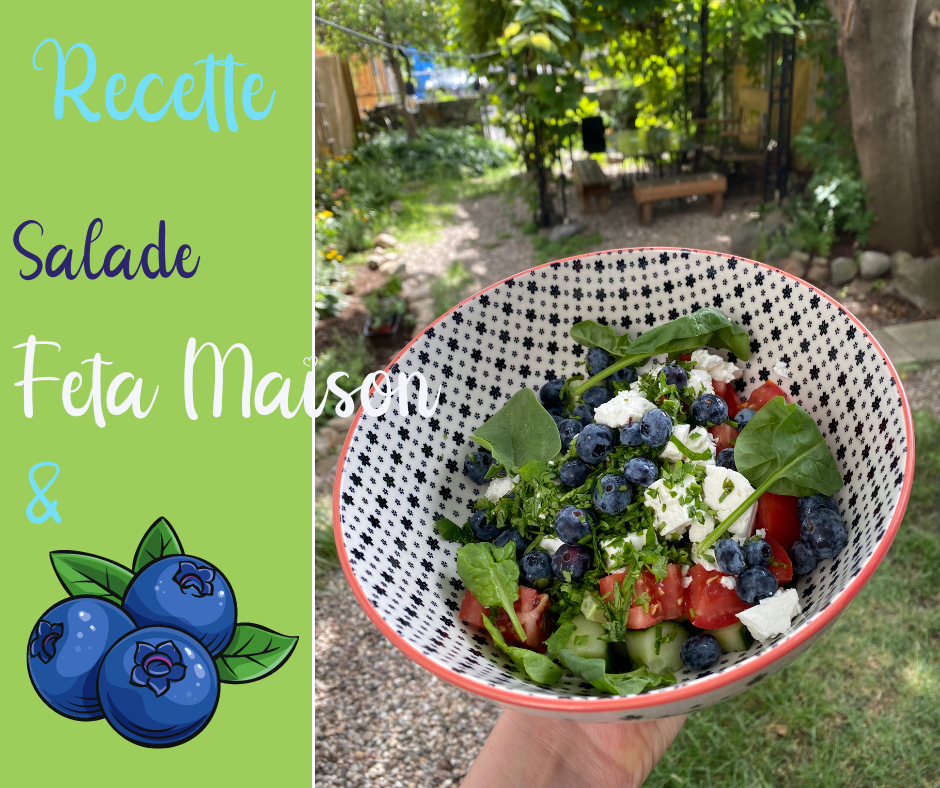 Recette : salade de fromage feta maison et bleuets