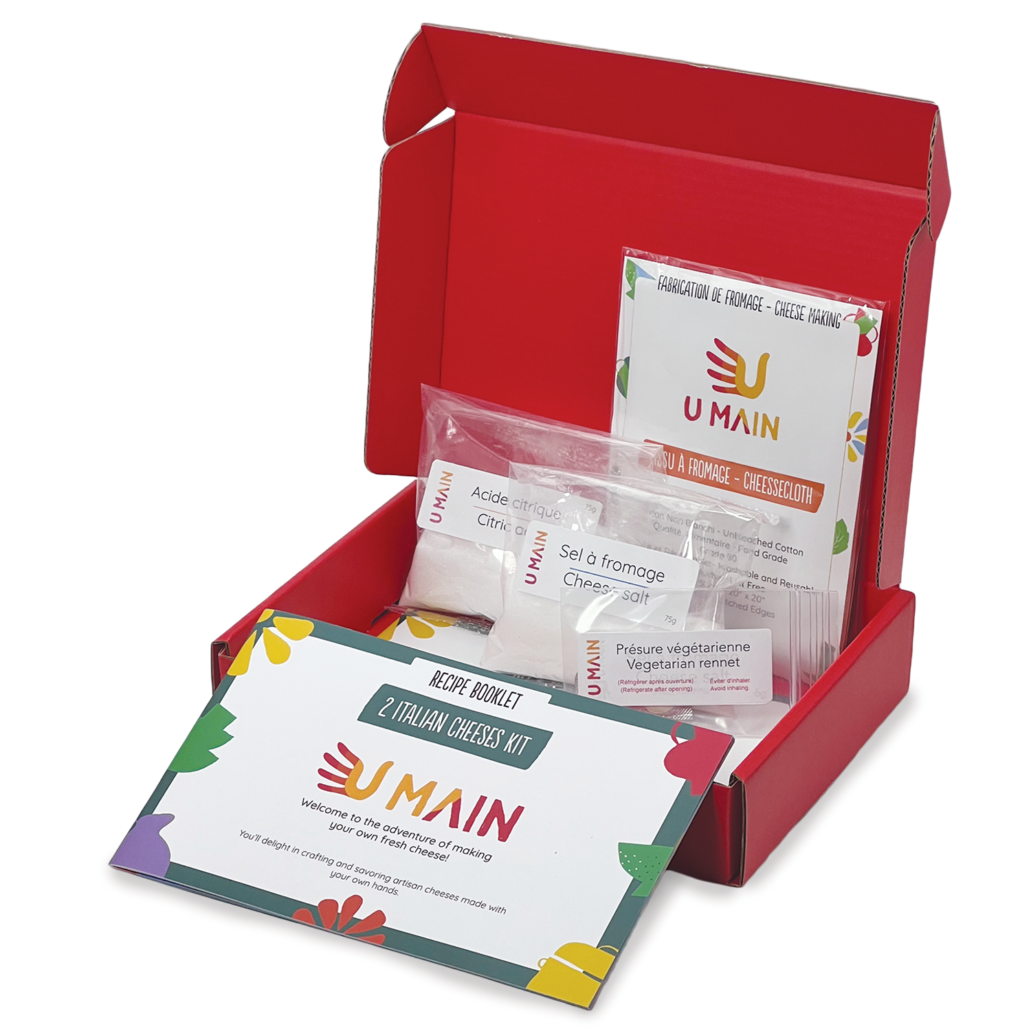 Kit pour Faire 2 Fromages Italiens maison | Kits U MAIN