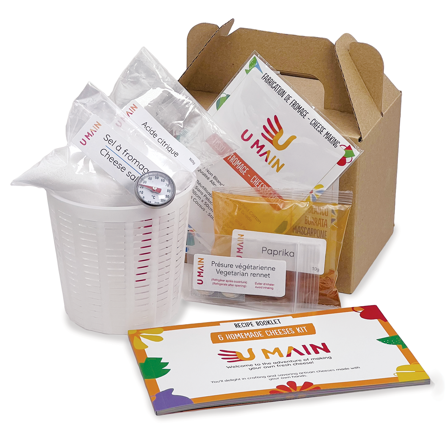 Kit pour Faire du Fromage Maison | 6 Fromages | Kits U MAIN