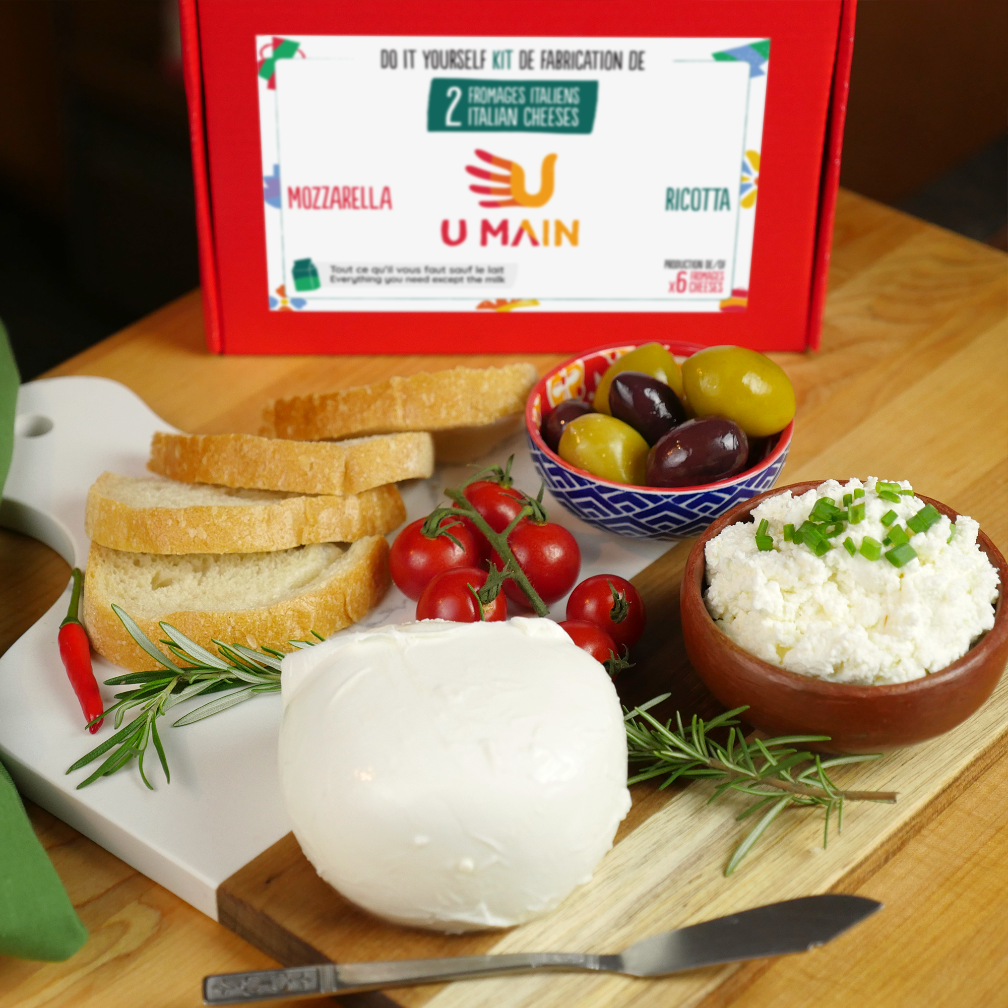 Kit à fromage mozzarella facile. Fromage fait maison U MAIN
