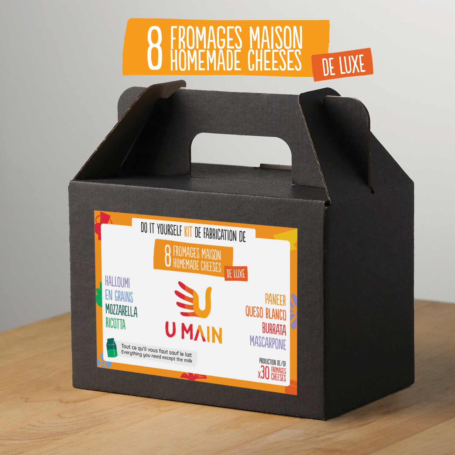Kit de luxe de fabrication de fromage - U MAIN kits
