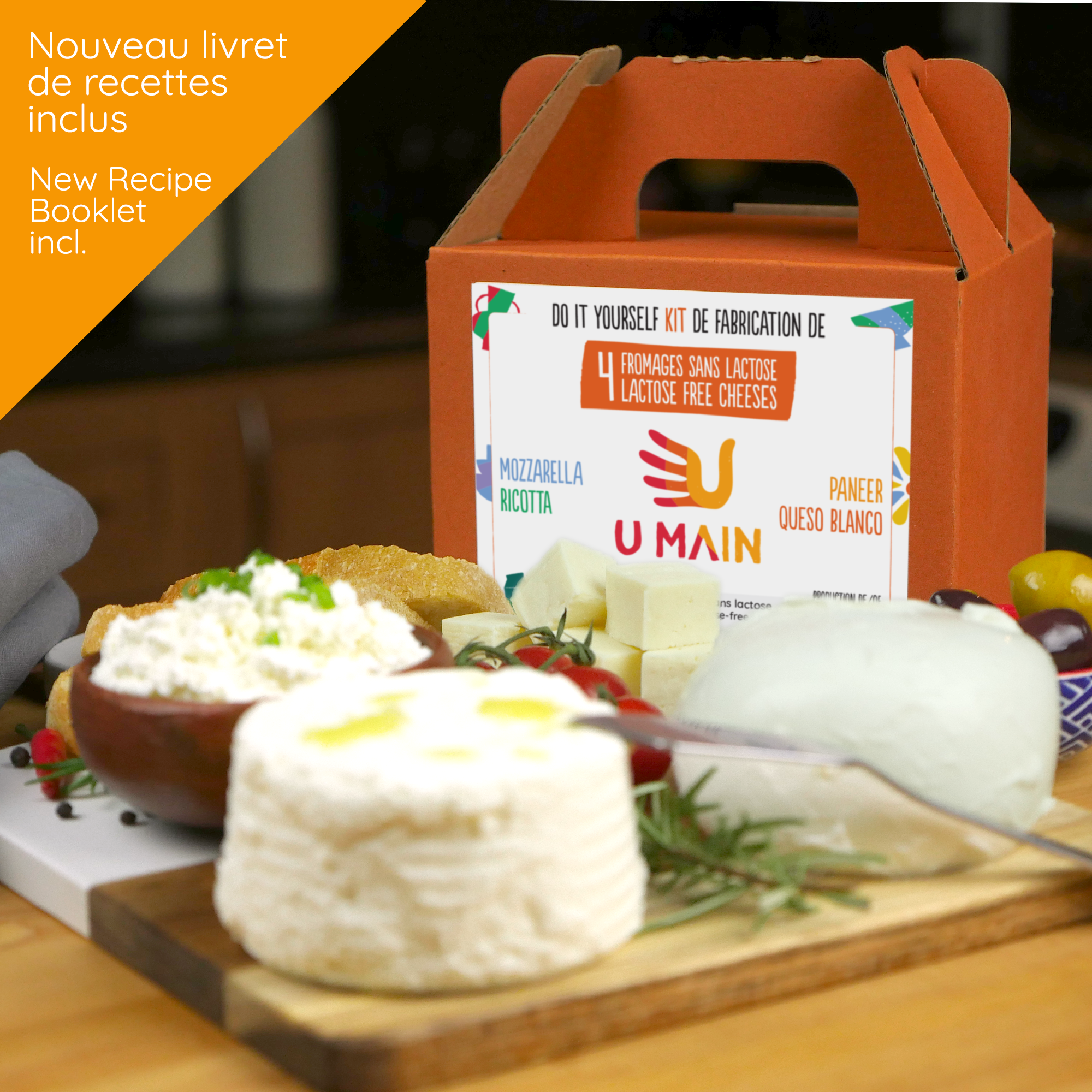 Kit pour faire du fromage sans lactose maison U MAIN