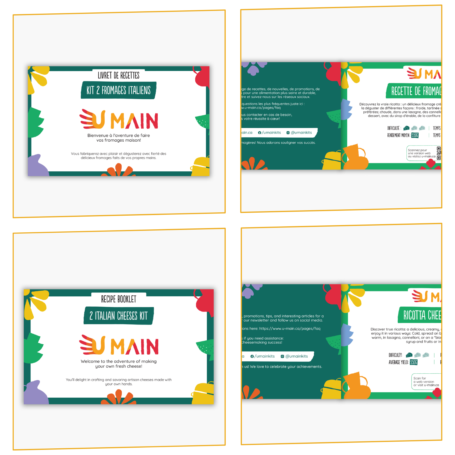 Cheese making recipes - Livret de recettes 2 fromages U MAIN