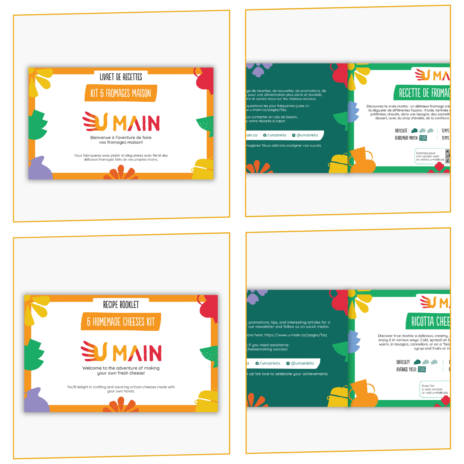 Kit pour Faire du Fromage Maison | 6 Fromages | Kits U MAIN