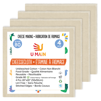 3 Cheesecloths 100% Cotton - Grade 