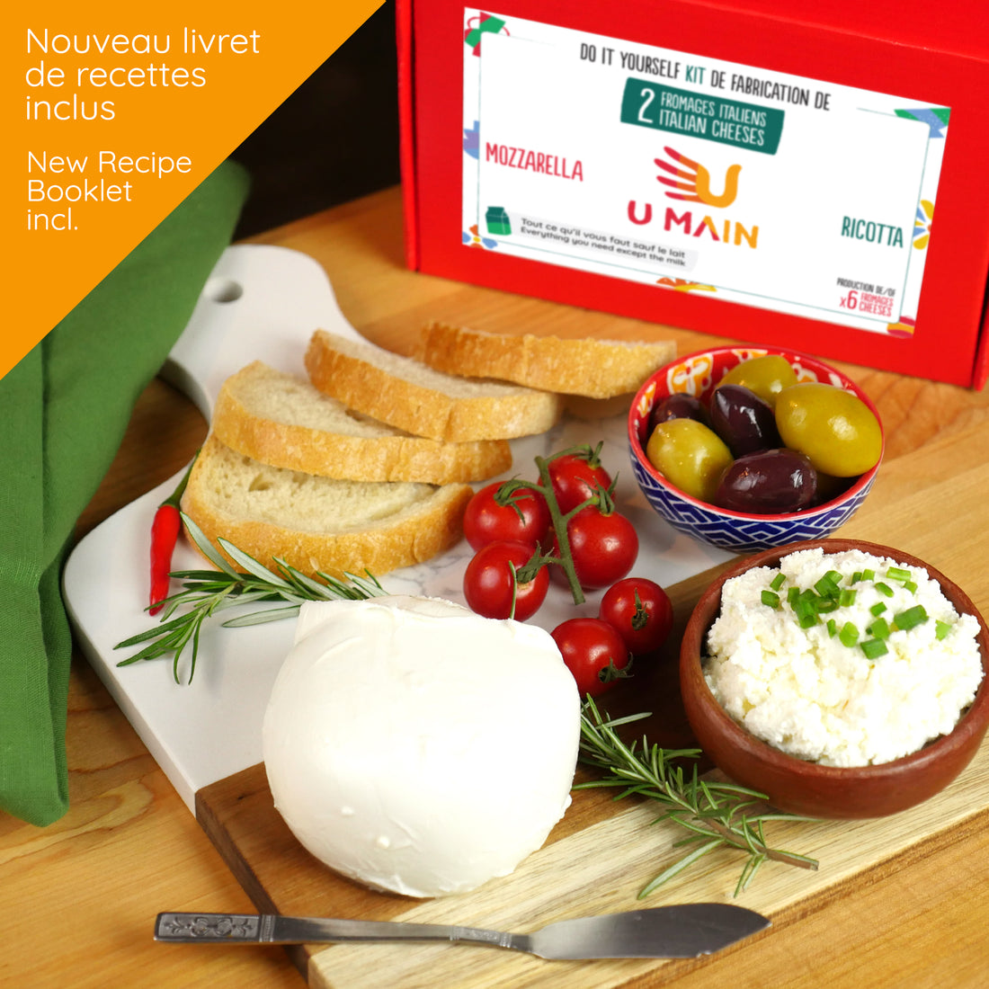 Kit à fromage mozzarella facile. Fromage fait maison U MAIN