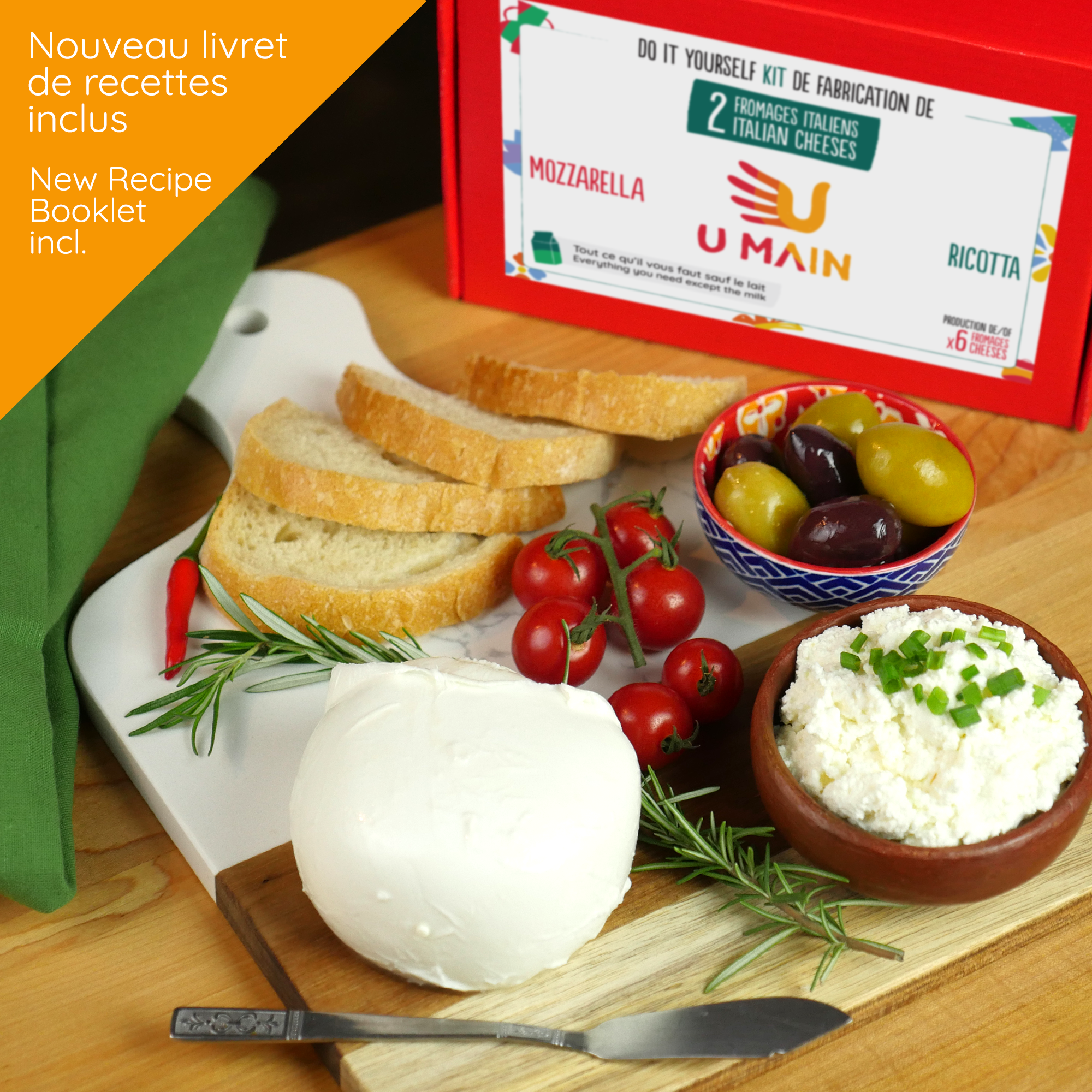 Kit à fromage mozzarella facile. Fromage fait maison U MAIN