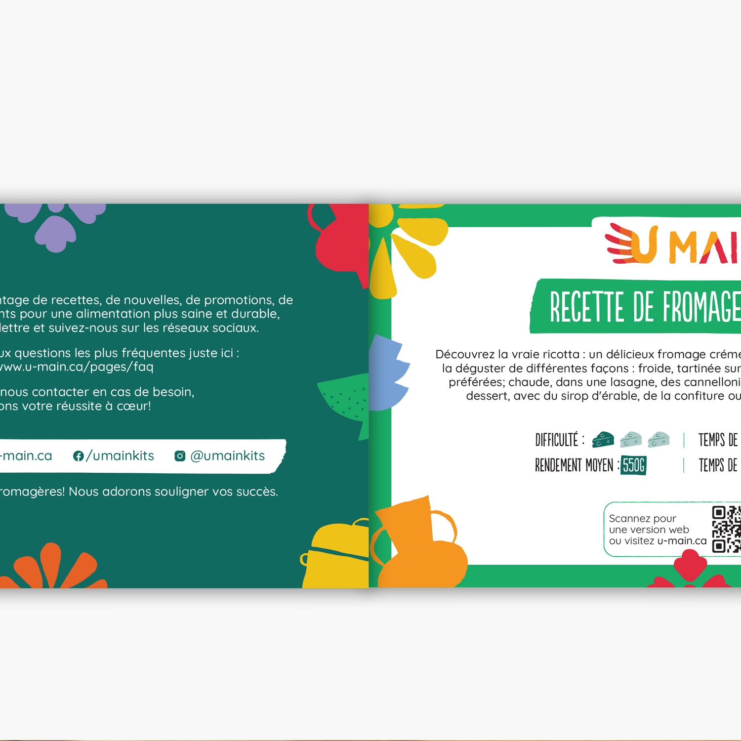 Kit pour Faire 2 Fromages Italiens maison | Kits U MAIN