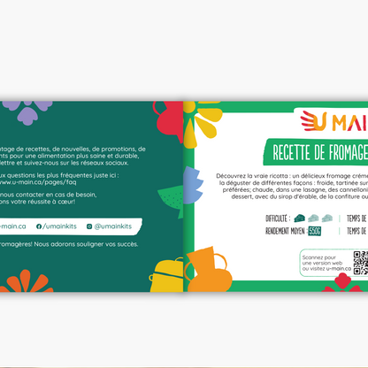 Kit pour Faire 2 Fromages Italiens maison | Kits U MAIN