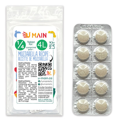 Présure Végétarienne pour faire du fromage maison | Kits U MAIN